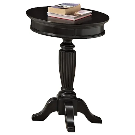 Traditional Round Pedestal End Table